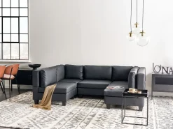 Discount Narożnik modułowy w kształcie U dla 5 osób UNSTAD Ekoskóra Sofy Modułowe|Kolekcje Sof