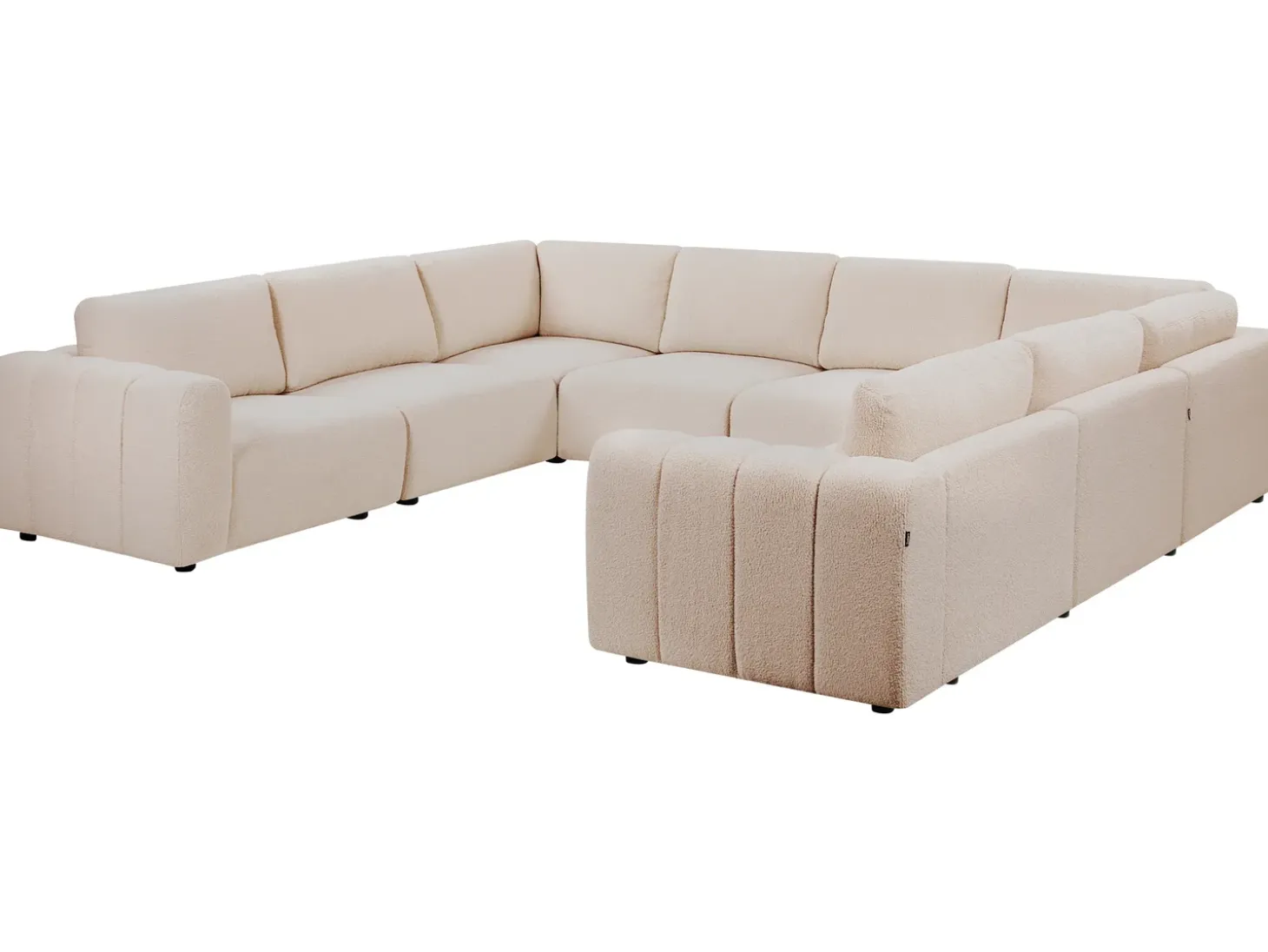 Outlet Narożnik modułowy w kształcie U dla 8 osób KIVVIK Boucle Sofy Tapicerowane|Sofy Modułowe