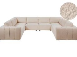 Outlet Narożnik modułowy w kształcie U dla 8 osób KIVVIK Boucle Sofy Tapicerowane|Sofy Modułowe