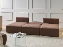 Outlet Narożnik modułowy w kształcie U NERBO Boucle Sofy Tapicerowane|Sofy Modułowe