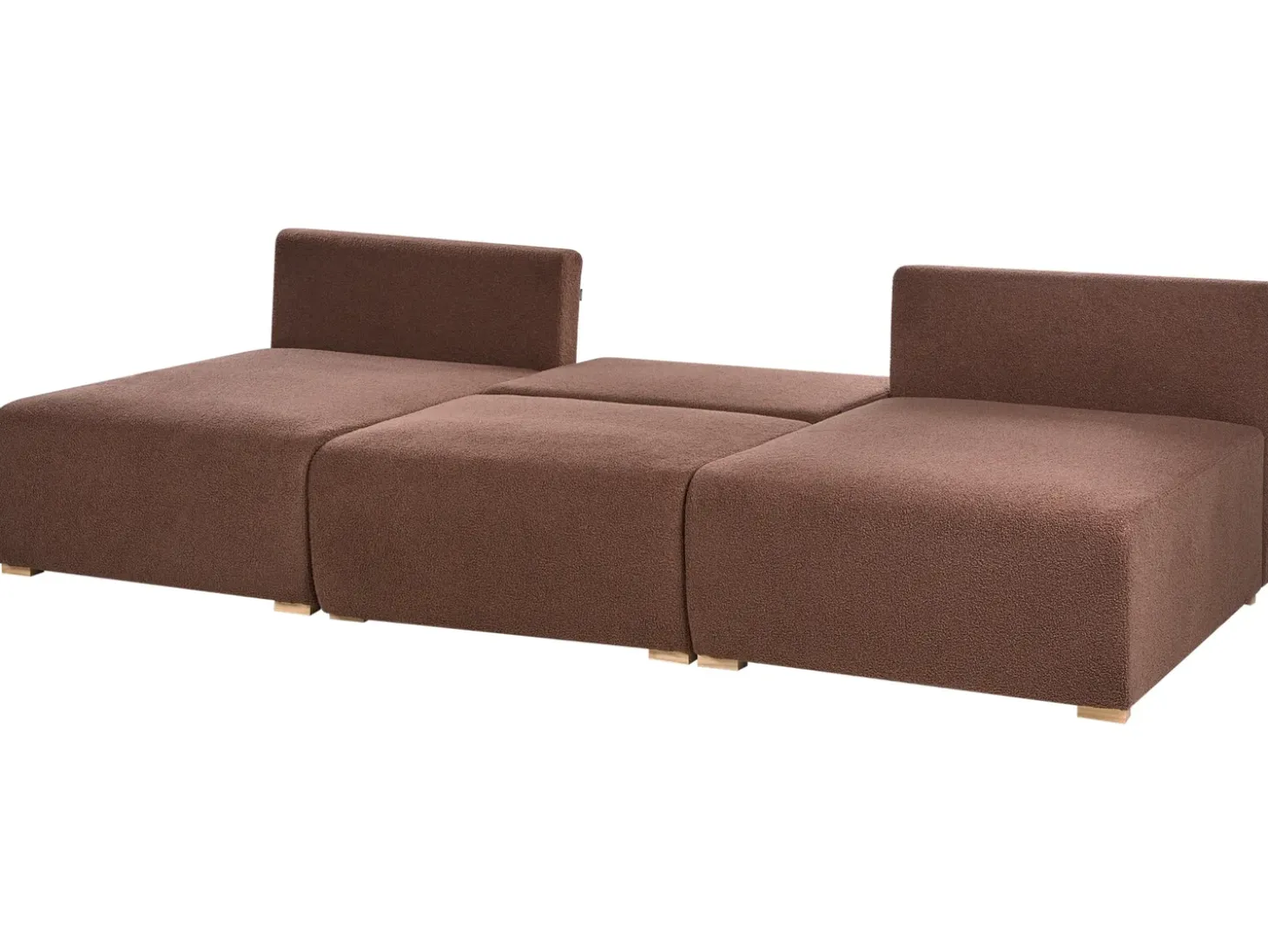 Outlet Narożnik modułowy w kształcie U NERBO Boucle Sofy Tapicerowane|Sofy Modułowe