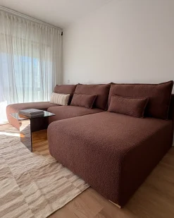 Outlet Narożnik modułowy w kształcie U NERBO Boucle Sofy Tapicerowane|Sofy Modułowe
