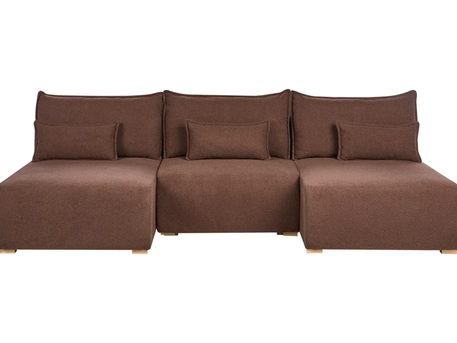 Outlet Narożnik modułowy w kształcie U NERBO Boucle Sofy Tapicerowane|Sofy Modułowe
