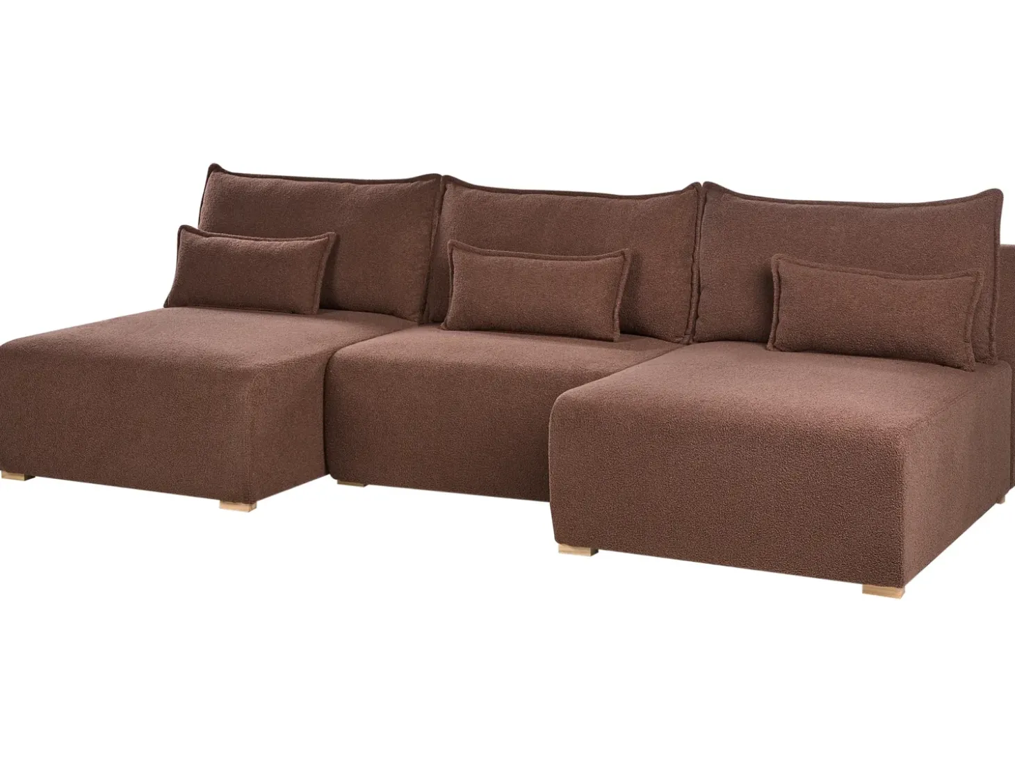 Outlet Narożnik modułowy w kształcie U NERBO Boucle Sofy Tapicerowane|Sofy Modułowe