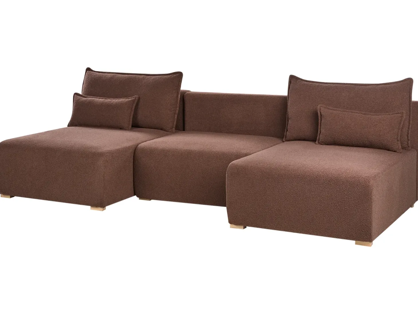 Outlet Narożnik modułowy w kształcie U NERBO Boucle Sofy Tapicerowane|Sofy Modułowe