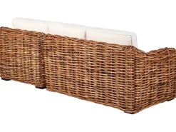 Narożnik ogrodowy dla 3 osób BRIATICO Lewostronny Rattan Naturalny