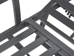 Narożnik ogrodowy ze stolikiem dla 5 osób COCCORINO Szary Metal