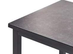 Narożnik ogrodowy ze stolikiem dla 5 osób MESSINA Lewostronny Zielony Metal