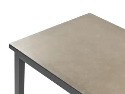 Narożnik ogrodowy ze stolikiem dla 5 osób MESSINA Lewostronny Piaskowy Metal