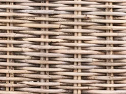 Narożnik ogrodowy z otomaną dla 5 osób RINELLA Szary Rattan