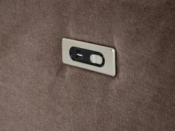 Narożnik z elektryczną funkcją relaksu dla 5 osób ROKKE Brązowy Z portem USB Lewostronny