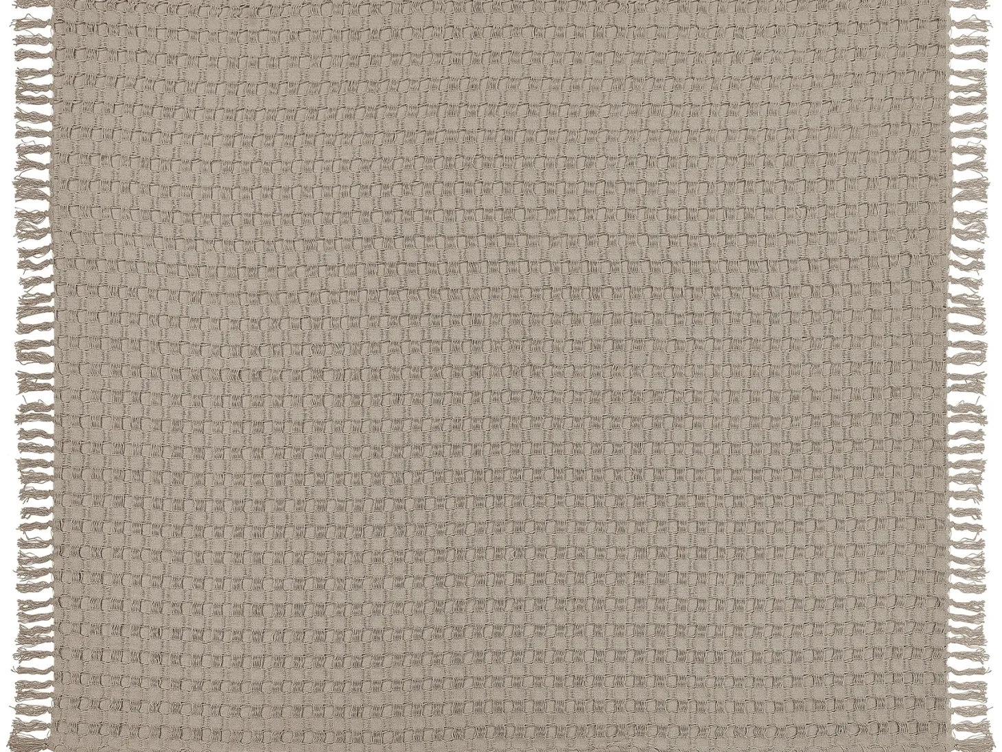 Narzuta na łóżko BERE Bawełna 220 x 240 cm Beżowoszary