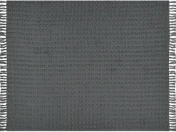 Narzuta na łóżko BERE Bawełna 150 x 200 cm Ciemnoszary