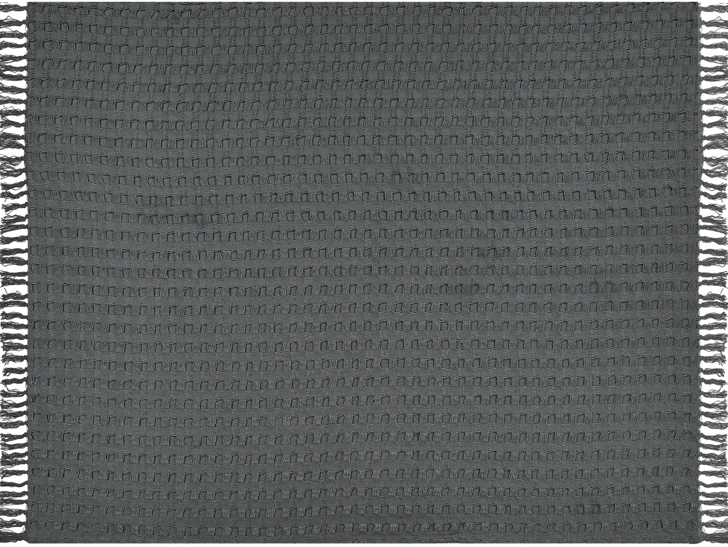 Narzuta na łóżko BERE Bawełna 150 x 200 cm Ciemnoszary
