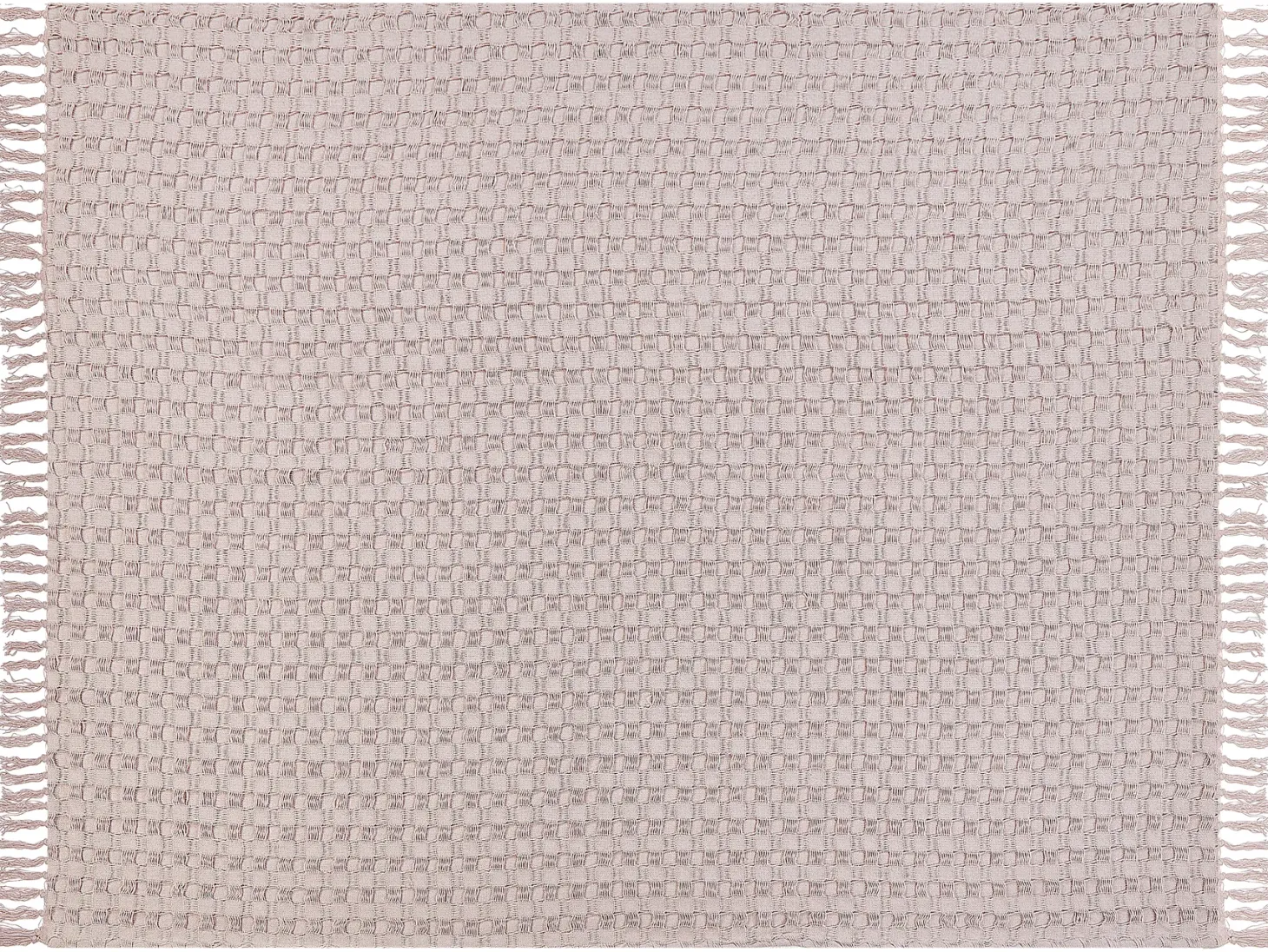 Narzuta na łóżko BERE Bawełna 150 x 200 cm Pastelowy róż
