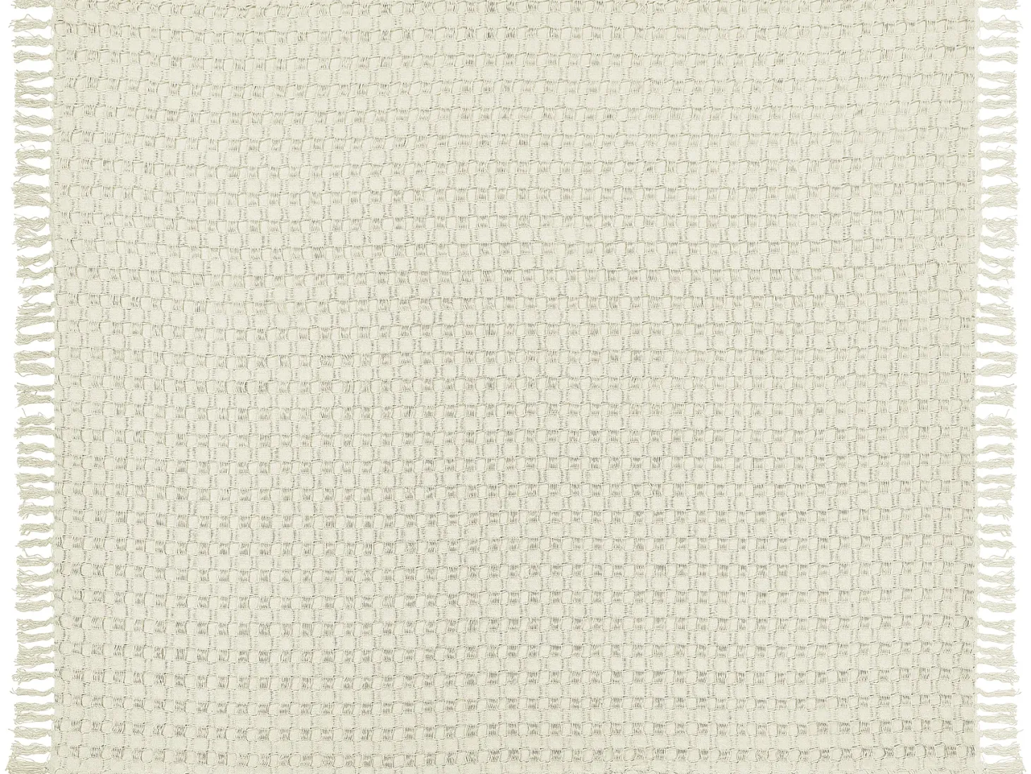 Narzuta na łóżko BERE Bawełna 220 x 240 cm Złamana biel