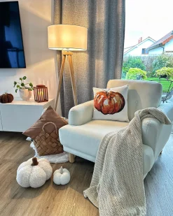 Narzuta na łóżko ILEN Bawełna 150 x 200 cm Beżowy