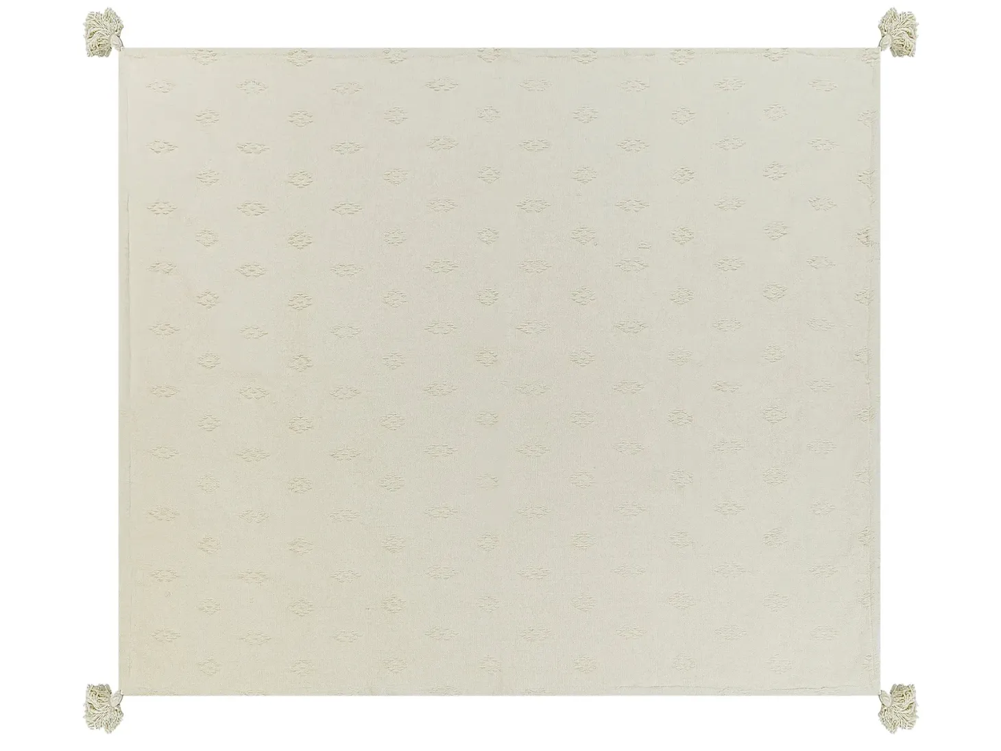 Narzuta na łóżko KAZY Bawełna 220 x 240 cm Beżowy