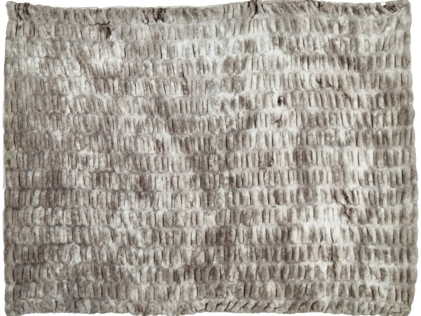 Narzuta na łóżko MACODES Sztuczne futro 150 x 200 cm Szary