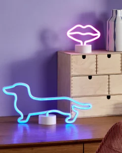 Neon LED Usta FLORA Różowy
