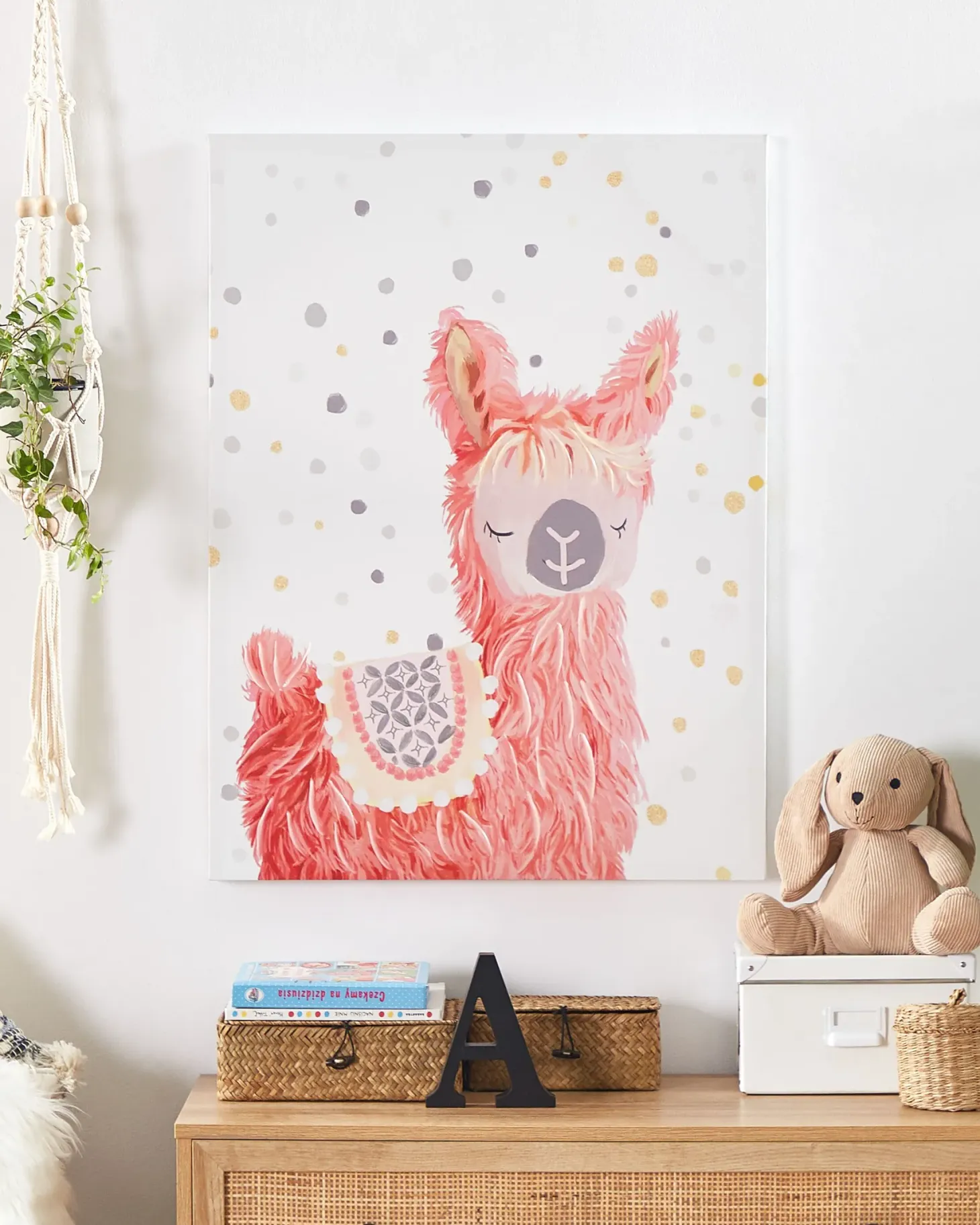 Obraz na płótnie AFASSA Motyw zwierzęcy 60 x 80 cm Różowy