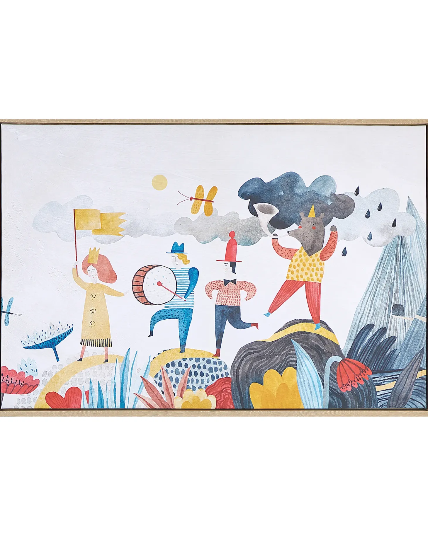 Obraz na płótnie BIBBIENA Motyw dziecięcy 63 x 99 cm Kolorowy