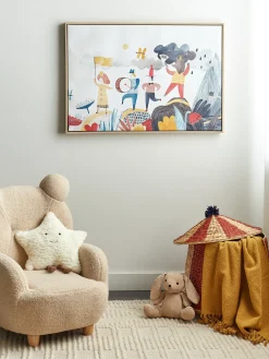 Obraz na płótnie BIBBIENA Motyw dziecięcy 63 x 99 cm Kolorowy