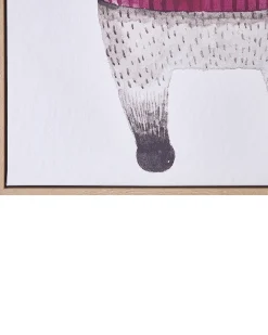 Obraz na płótnie CAMPLI Motyw zwierzęcy 63 x 99 cm Szary