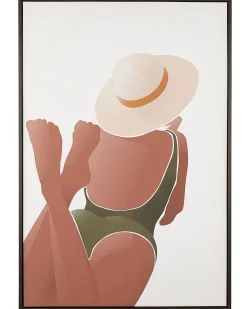 Obraz na płótnie FELTRINA Motyw kobiecy 63 x 99 cm Biały