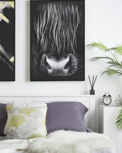 Obraz na płótnie GALEATA Motyw zwierzęcy 63 x 99 cm Czarny