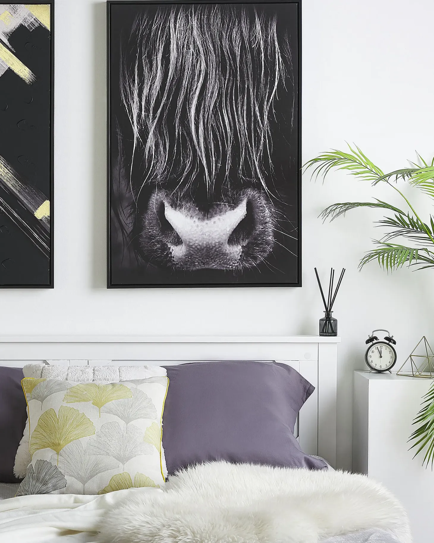 Obraz na płótnie GALEATA Motyw zwierzęcy 63 x 99 cm Czarny