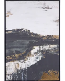 Obraz na płótnie STATTE Motyw abstrakcyjny 63 x 93 cm Czarny