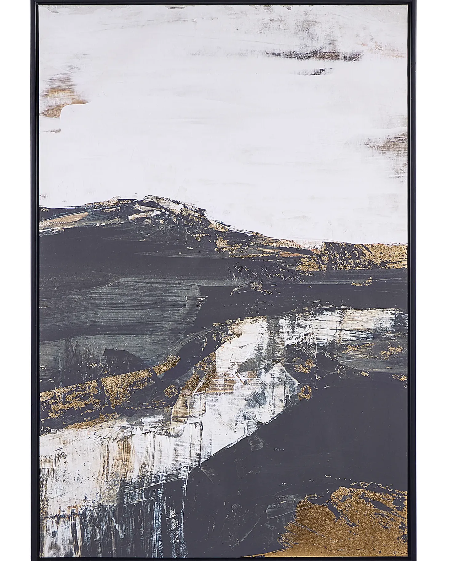 Obraz na płótnie STATTE Motyw abstrakcyjny 63 x 93 cm Czarny