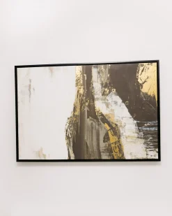 Obraz na płótnie STATTE Motyw abstrakcyjny 63 x 93 cm Czarny