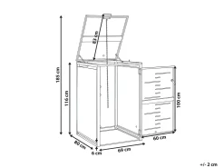 Obudowa śmietnikowa 240 L PERISSA Metal Ciemnoszary