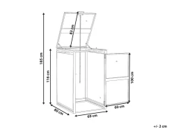 Obudowa śmietnikowa 240 L PIACENZA Metal Ciemnoszary