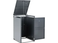 Obudowa śmietnikowa 240 L PIACENZA Metal Ciemnoszary