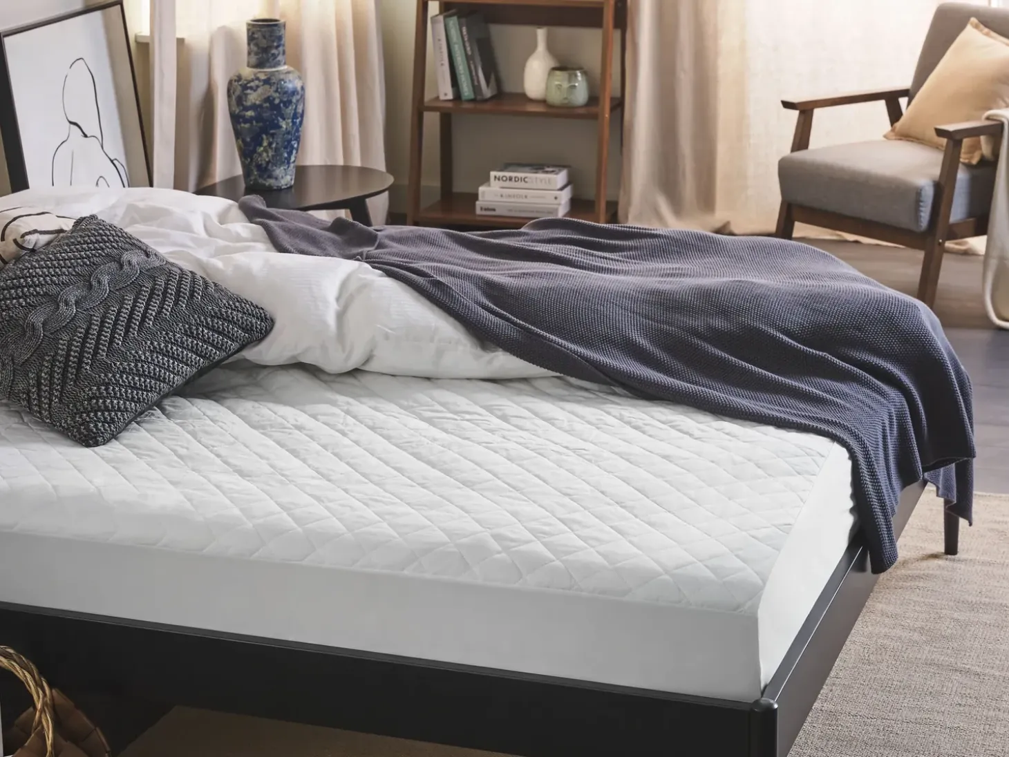 Discount Ochraniacz na materac z poliestrem VILLUERCA 180 x 200 cm Wszystkie Materace|Materace Nawierzchniowe I Ochraniacze