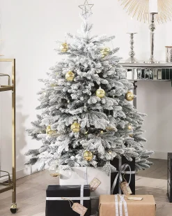 Ośnieżona sztuczna choinka świąteczna FORAKER 120 cm Biały