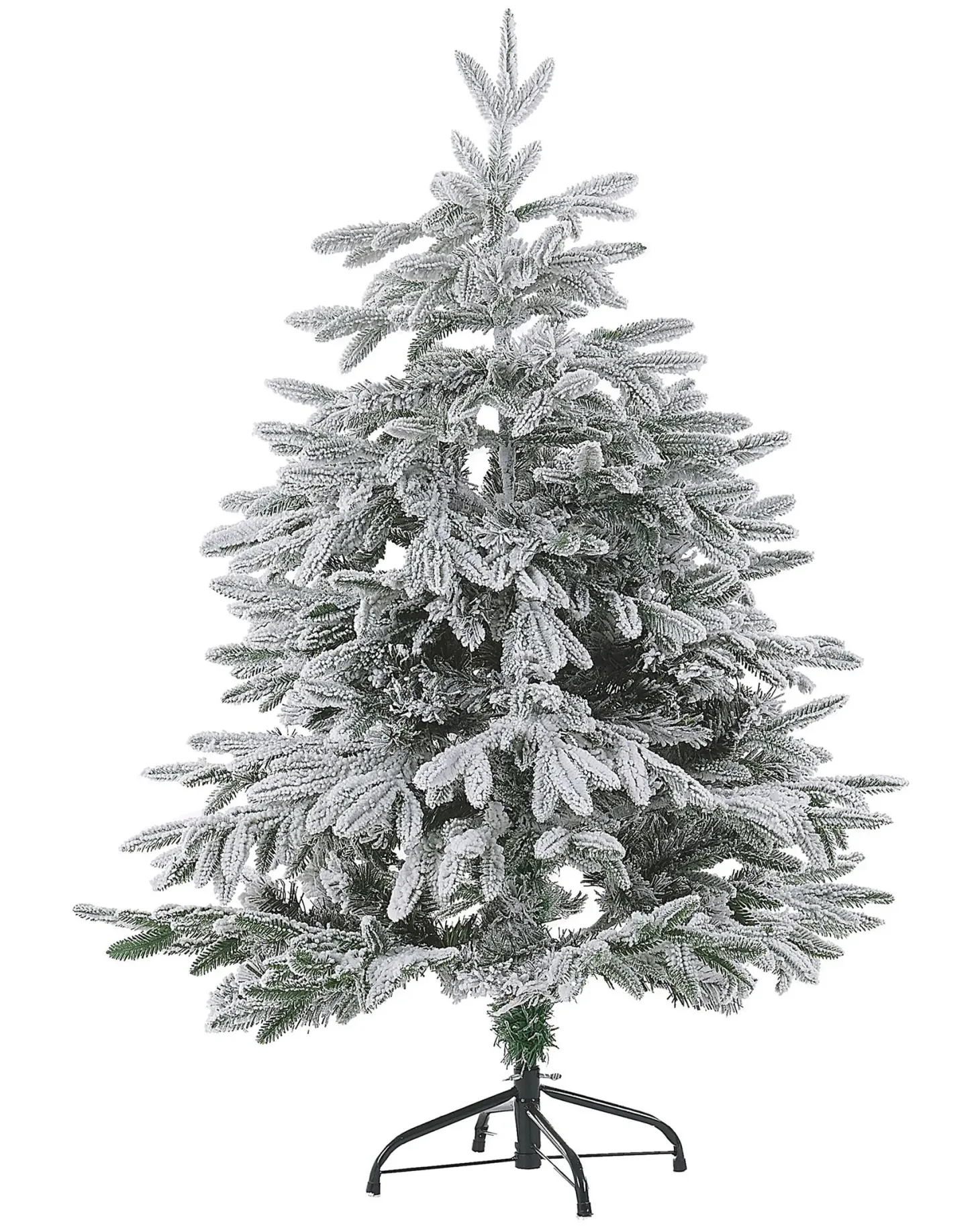 Ośnieżona sztuczna choinka świąteczna BASSIE 120 cm Biały