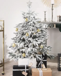 Ośnieżona sztuczna choinka świąteczna BASSIE 120 cm Biały