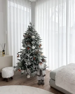 Ośnieżona sztuczna choinka świąteczna BASSIE 120 cm Biały