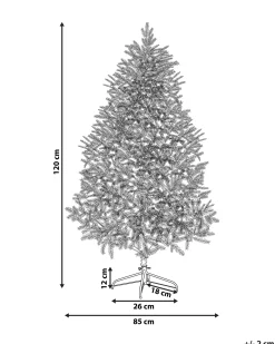 Ośnieżona sztuczna choinka świąteczna BASSIE 120 cm Biały