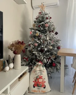 Ośnieżona sztuczna choinka świąteczna BASSIE 180 cm Biały