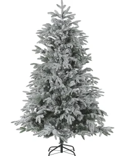 Ośnieżona sztuczna choinka świąteczna BASSIE 210 cm Biały