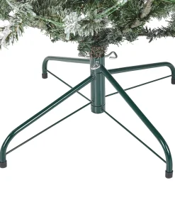 Ośnieżona sztuczna choinka świąteczna LED BRISCO 180 cm Biały