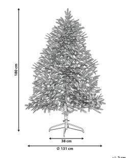Ośnieżona sztuczna choinka świąteczna LED BRISCO 180 cm Biały