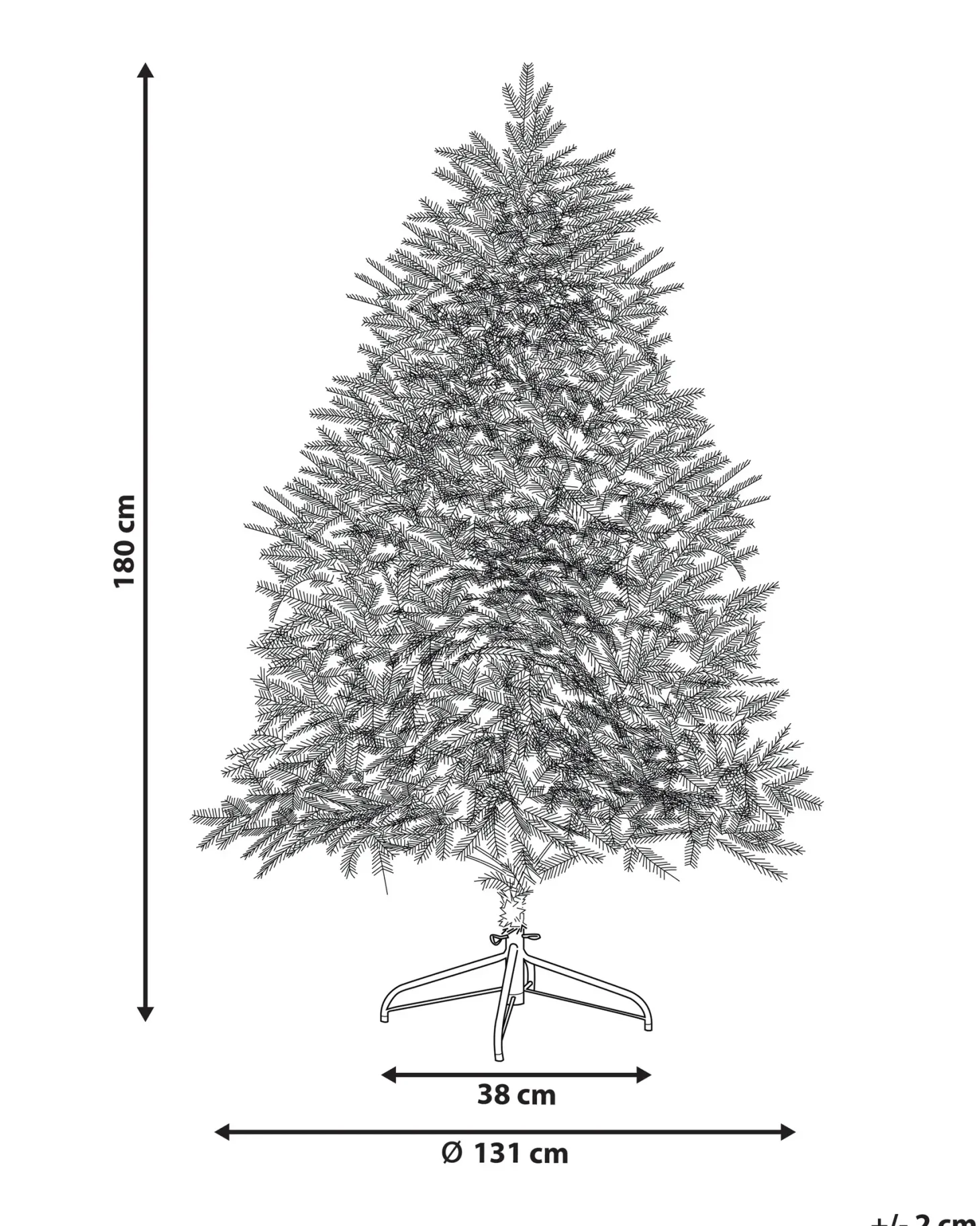 Ośnieżona sztuczna choinka świąteczna LED BRISCO 180 cm Biały