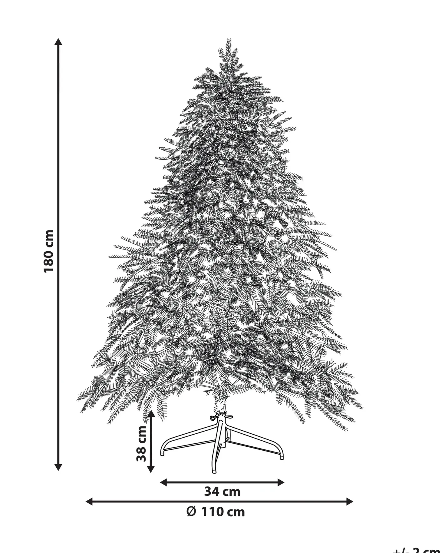 Ośnieżona sztuczna choinka świąteczna LED MIETTE 180 cm Biały