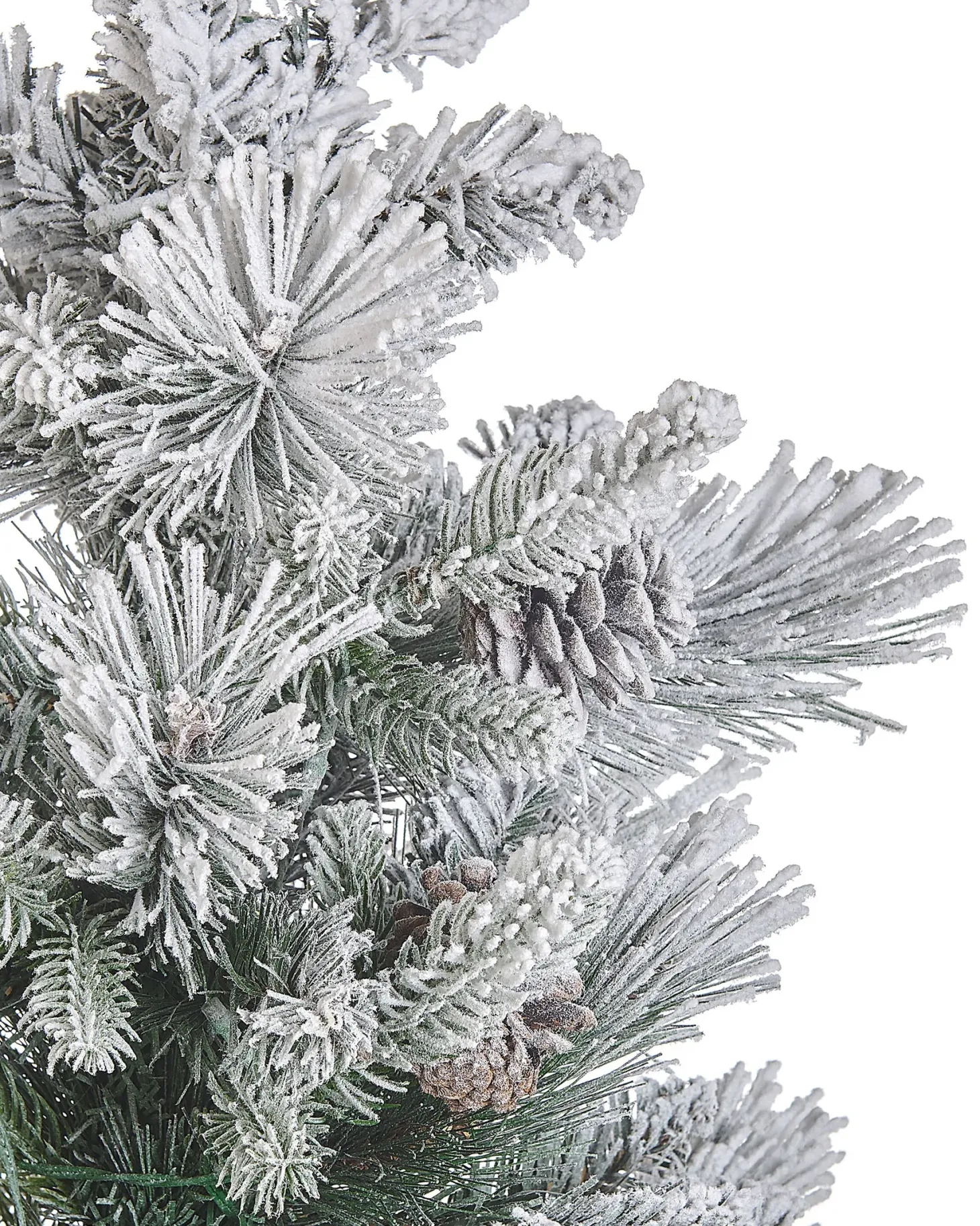 Ośnieżona sztuczna choinka świąteczna LED MALIGNE 90 cm Biały